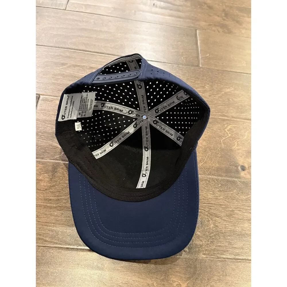 Johnson Brothers Garden Mens Navy Blue Patch Breathable Adjustable SnapBack Hat